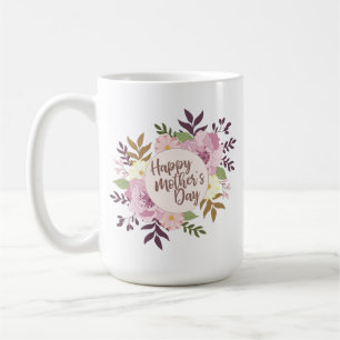 Elegant Happy Mother's Day Floral Classic Mug
