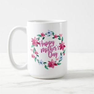 Elegant Happy Mother's Day Floral Classic Mug