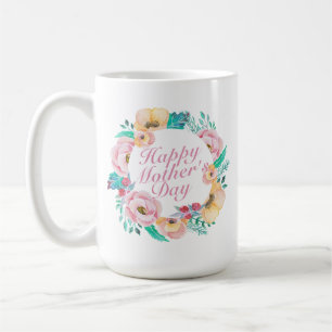 Elegant Happy Mother's Day Floral   Classic Mug