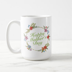 Elegant Happy Mother's Day Floral   Classic Mug