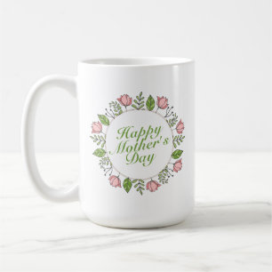 Elegant Happy Mother's Day Floral Classic Mug