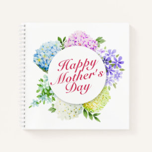 Elegant Happy Mother's Day Floral Frame Notebook