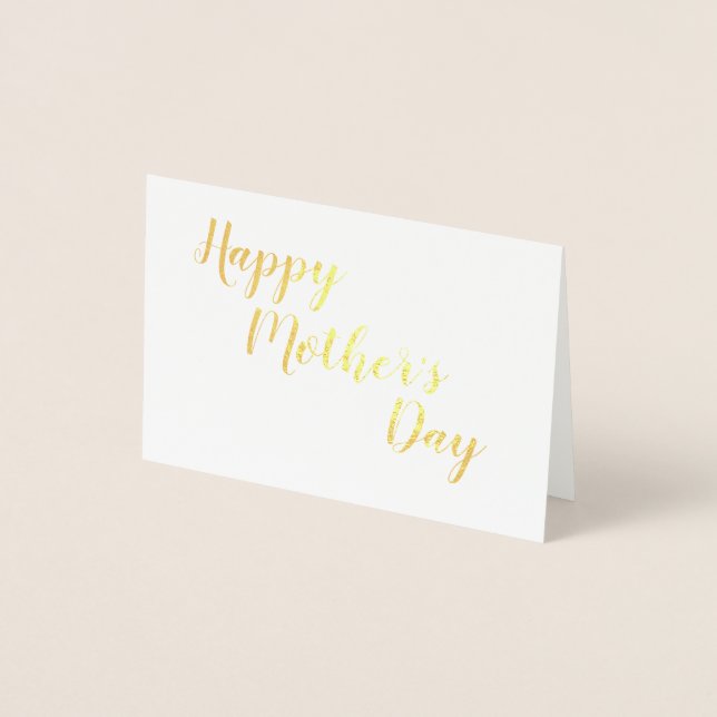Elegant Happy Mother's Day from Son or Daughter Foil Card (Front)