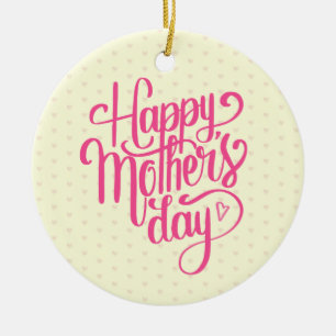 Elegant Happy Mother's Day   Ornament