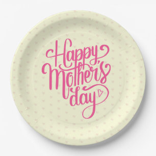 Elegant Happy Mother's Day   Paper Plate