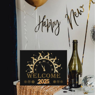 Elegant Happy New Year 2023,Gold Glitter Festivel Postcard