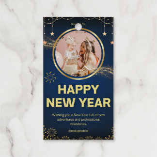 Elegant Happy New Year 2025 Gift Tag 
