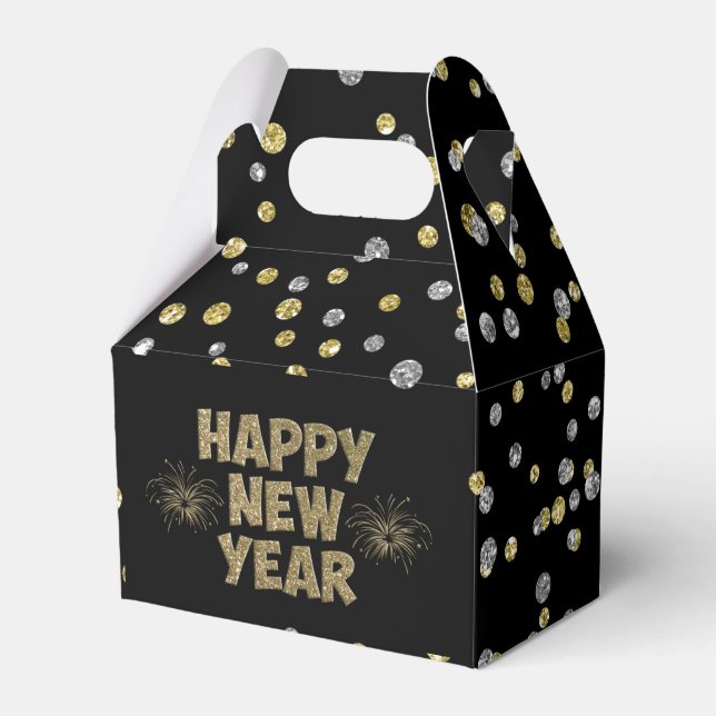 elegant Happy New Year party Favour Box (Front Side)