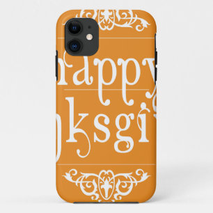 elegant happy thanksgiving iPhone 11 case