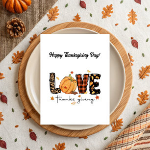 Elegant Happy Thanksgiving Day Postcard