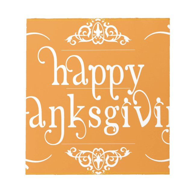 elegant happy thanksgiving notepad (Front)