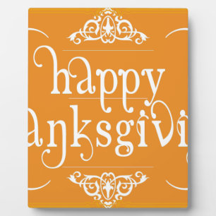 elegant happy thanksgiving plaque