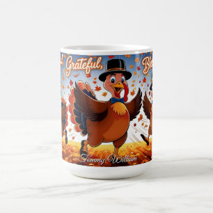  Elegant Happy Thanksgiving Turkey  Coffee Mug