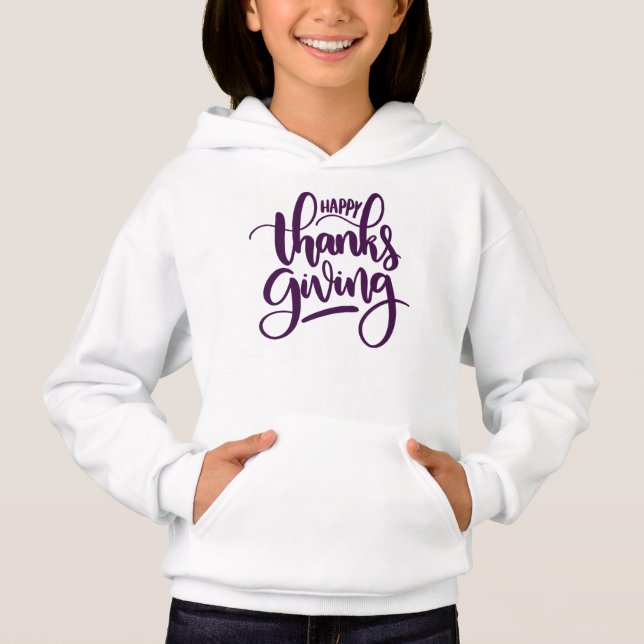 Elegant Happy Thanksgiving Typography (Front)