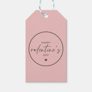 Elegant Happy Valentine's day Blush Pink Gift Tags