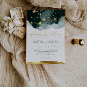 Elegant Happy Wedding Classic & Joyful Invitation