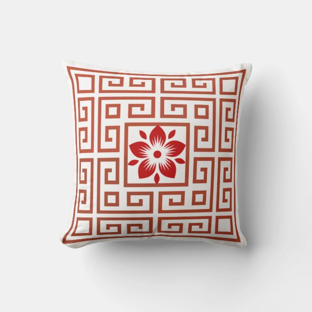  "Elegant Harmony: Chinese-Inspired Square Pillow" Cushion (Front)