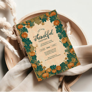 Elegant Harvest Pumpkin Celebration Invitation