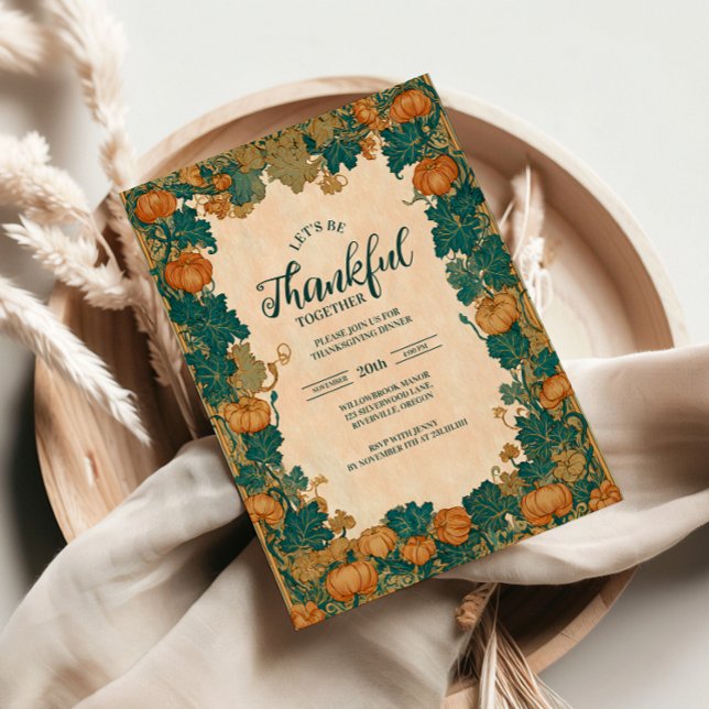 Elegant Harvest Pumpkin Celebration Invitation (Creator Uploaded)