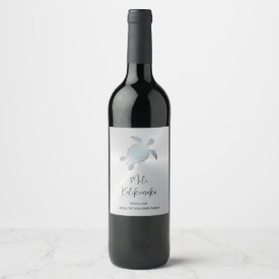Elegant Hawaiian Christmas Custom Wine Label