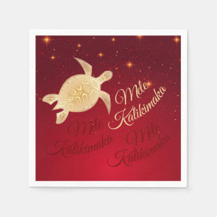 Elegant Hawaiian Christmas Turtle Napkin