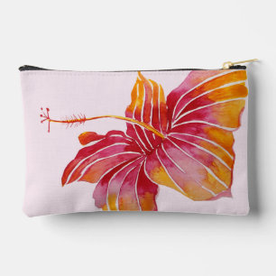 Elegant Hawaiian Hibiscus Flower Accessory Pouch