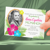 Elegant Hawaiian Luau Graduation Photo