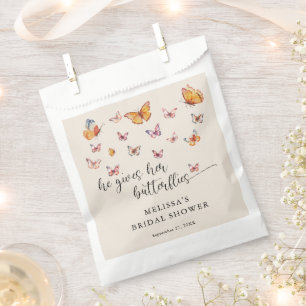 Elegant He Gives Me Butterflies Bridal Shower Favour Bags