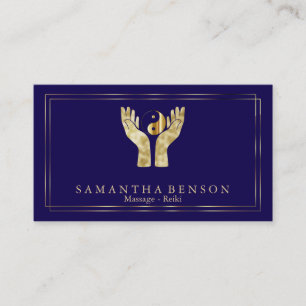 Elegant Healing Hands Yin Yang symbol  Business Card