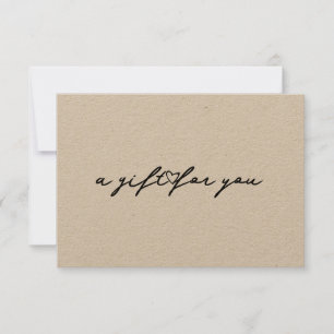 Elegant Heart Beauty Gift Earthy Certificate Card