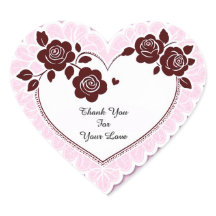 Elegant Heart Card With Red Roses