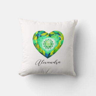 Elegant Heart Chakra Green Anahata Cushion