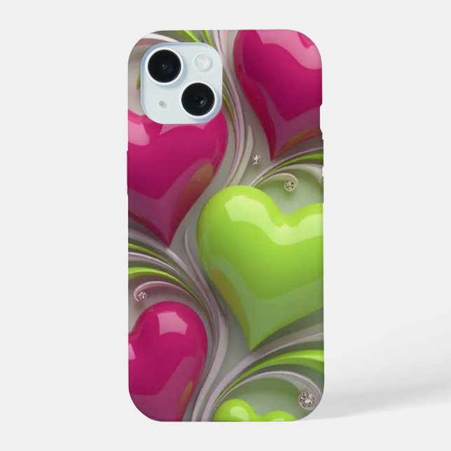 Elegant Heart Design Phone Case – Cute Love  (Back)