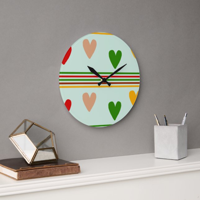  Elegant  Heart Large Clock (Office)