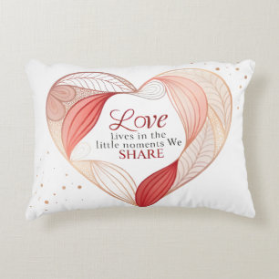 Elegant Heart Love Quote Art – Decorative Cushion