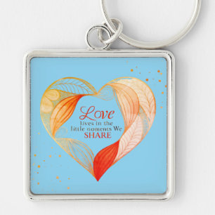 Elegant Heart Love Quote Art – Key Ring