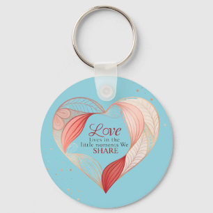 Elegant Heart Love Quote Art – Key Ring