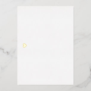 Elegant Heart Real Gold Foil Stationery Note Card