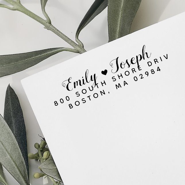 Elegant Heart Return Address Self-inking Stamp (Elegant Heart Return Address Self-inking Stamp)