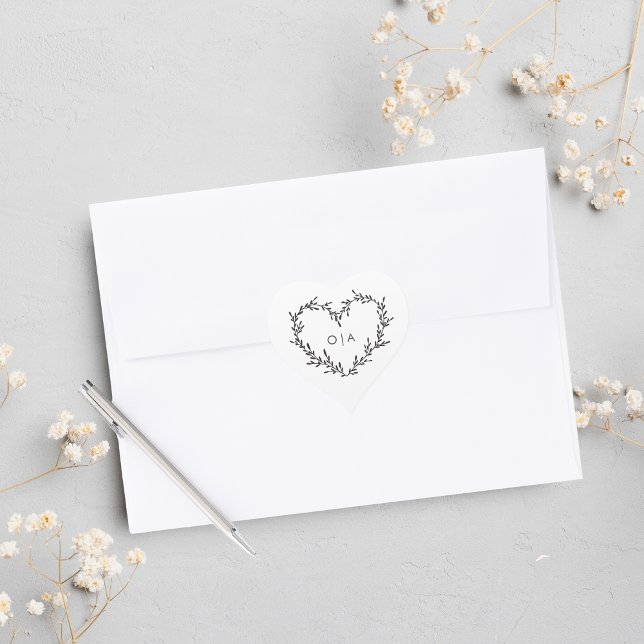 Elegant Heart Script Wedding Sticker (Creator Uploaded)