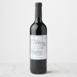 Elegant Heart Script Winter Wedding Wine Label<br><div class="desc">This elegant winter wedding design can be personalised with your celebration details set in chic typography. Designed by Thisisnotme©</div>