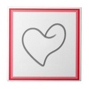 Elegant Heart Shape Design Tile
