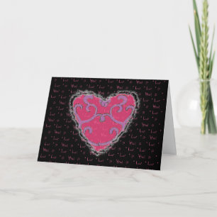 Elegant Heart Valentine Love Romance Card