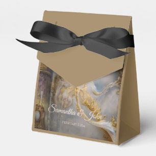 Elegant Heavenly Gold Gate, Gold Text Favour Box