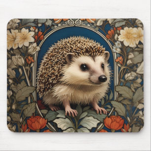 Elegant Hedgehog William Morris Inspired Mouse Pad