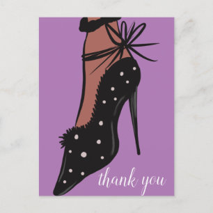  Elegant Heel Beauty Fashionista Blogger Purple  Postcard