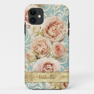Elegant Heirloom Roses with Damask Personalised Case-Mate iPhone Case