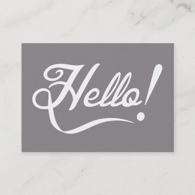 Elegant Hello Business Card (Front)
