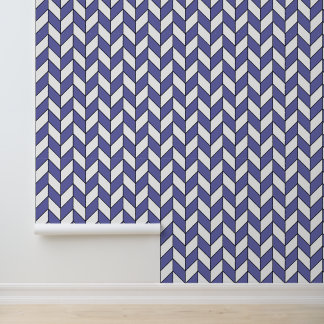 Elegant Herringbone Chevron Pattern Wallpaper