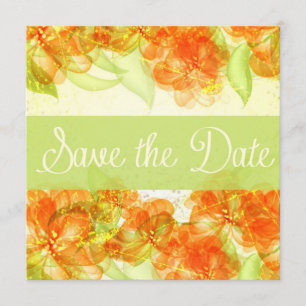 Elegant Hibiscus Save The Date Announement